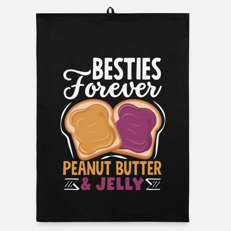 Peanut Butter & Jam Partner Look Design Organic dish towel