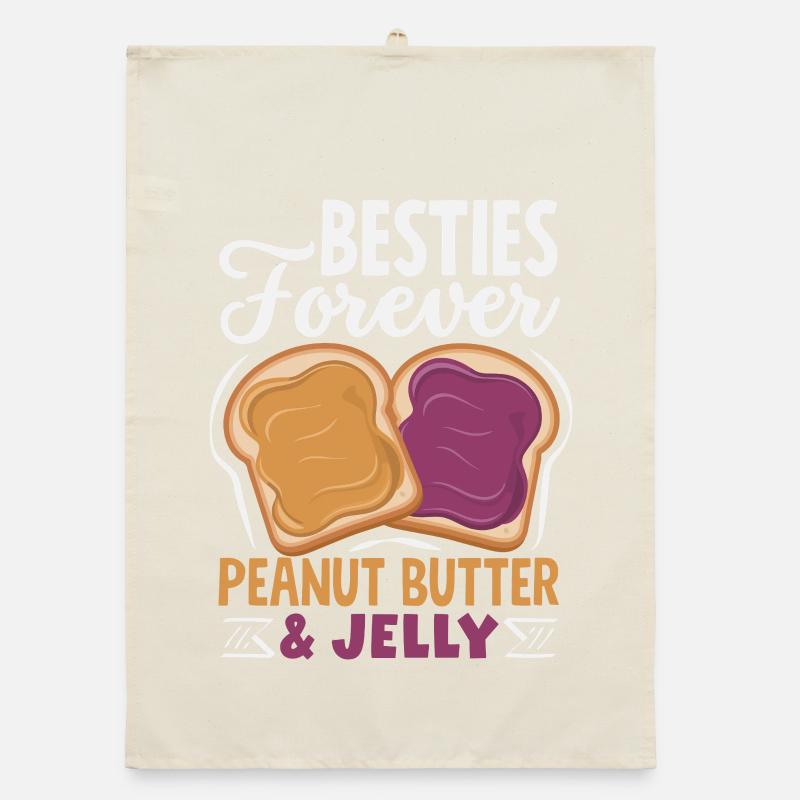 Peanut Butter & Jam Partner Look Design Organic dish towel