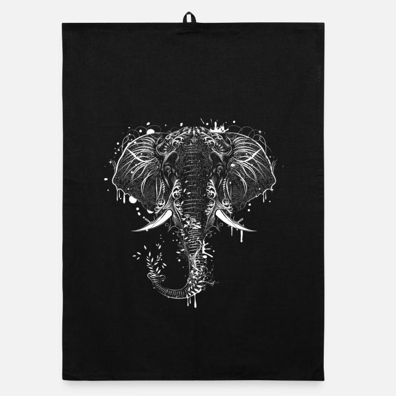la tête d'éléphant Torchon bio