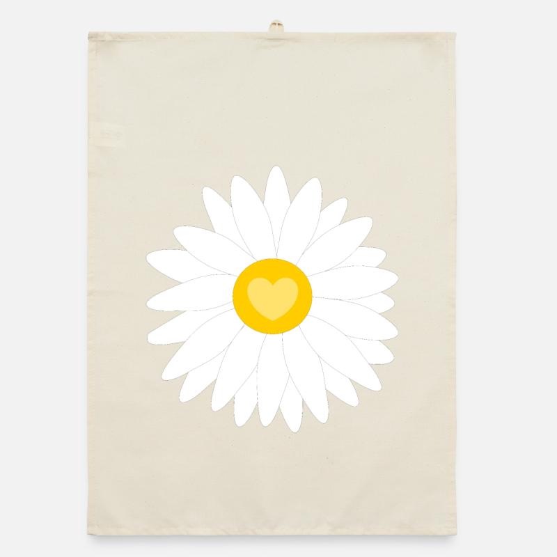 Blume weiß weiße Blumen Geschenk Muttertag Mutter Organic Geschirrtuch