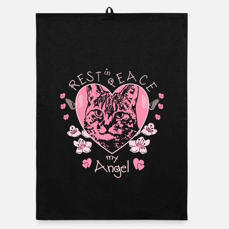 Katzen Engel Organic Geschirrtuch