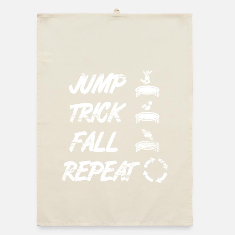 Trampoline slogan Organic dish towel