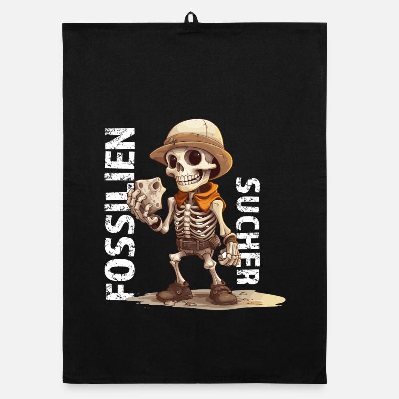 Fossilenjäger Skelettabenteuer Organic Geschirrtuch