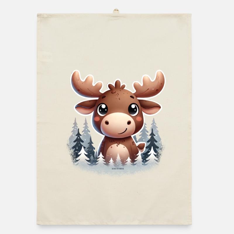 🫎 Cute Moose 🫎 Organic dish towel