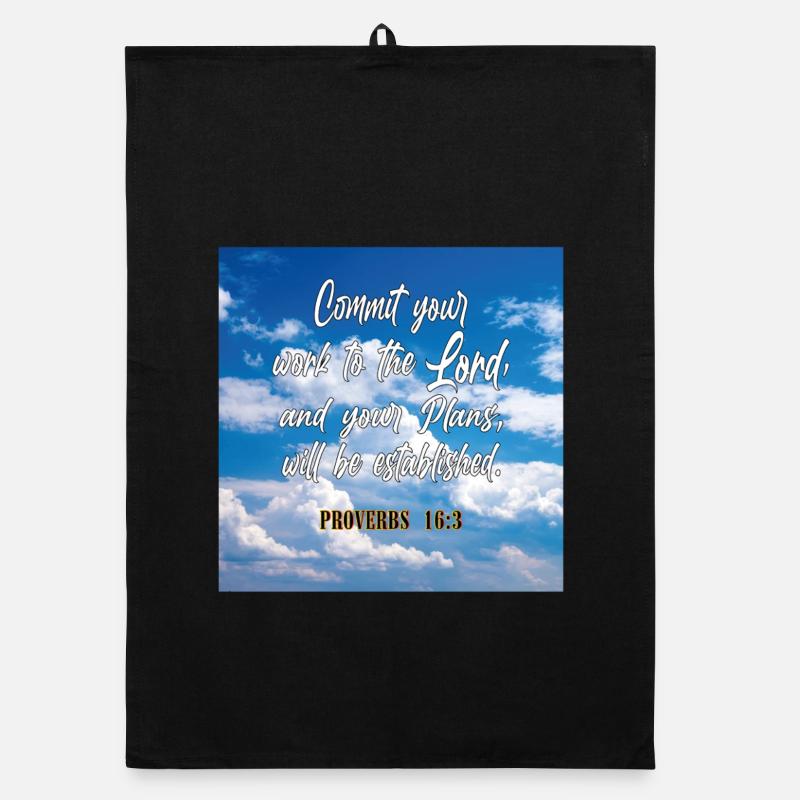 Proverbs16:3 Organic dish towel