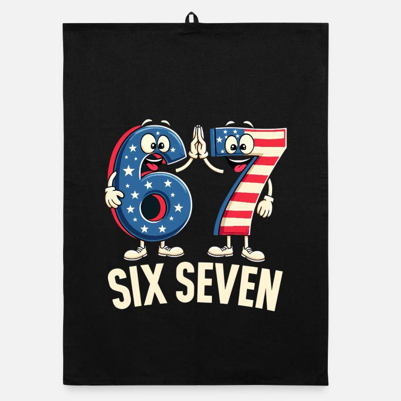 US Flag 67 Memes Six Seven Torchon bio