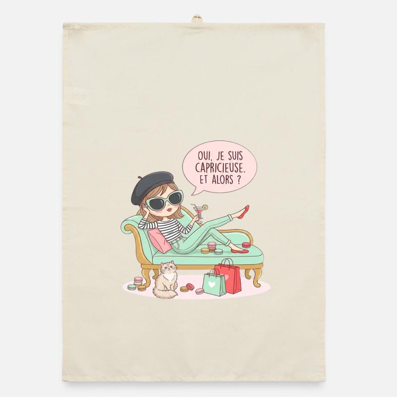 I'm capricious and so Organic dish towel