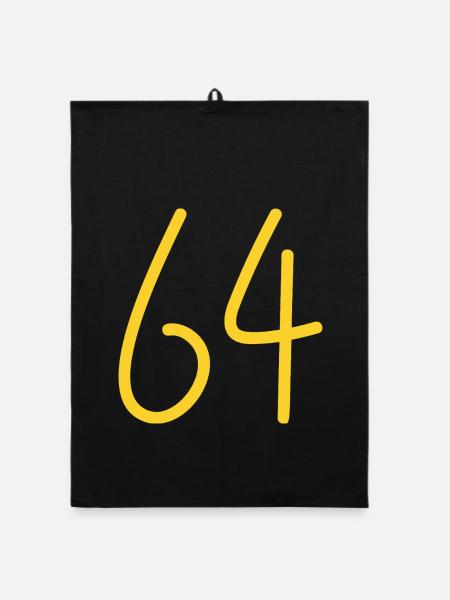 64 - Organic Geschirrtuch - Schwarz