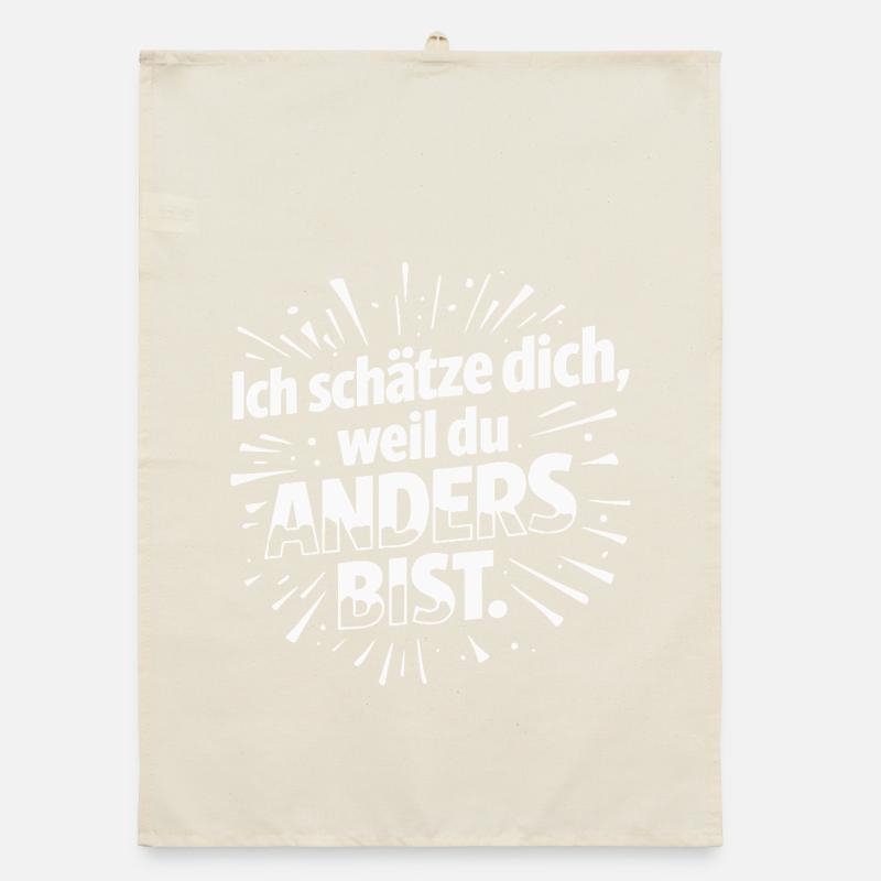 Je t’apprécie parce que tu es différent. Torchon bio