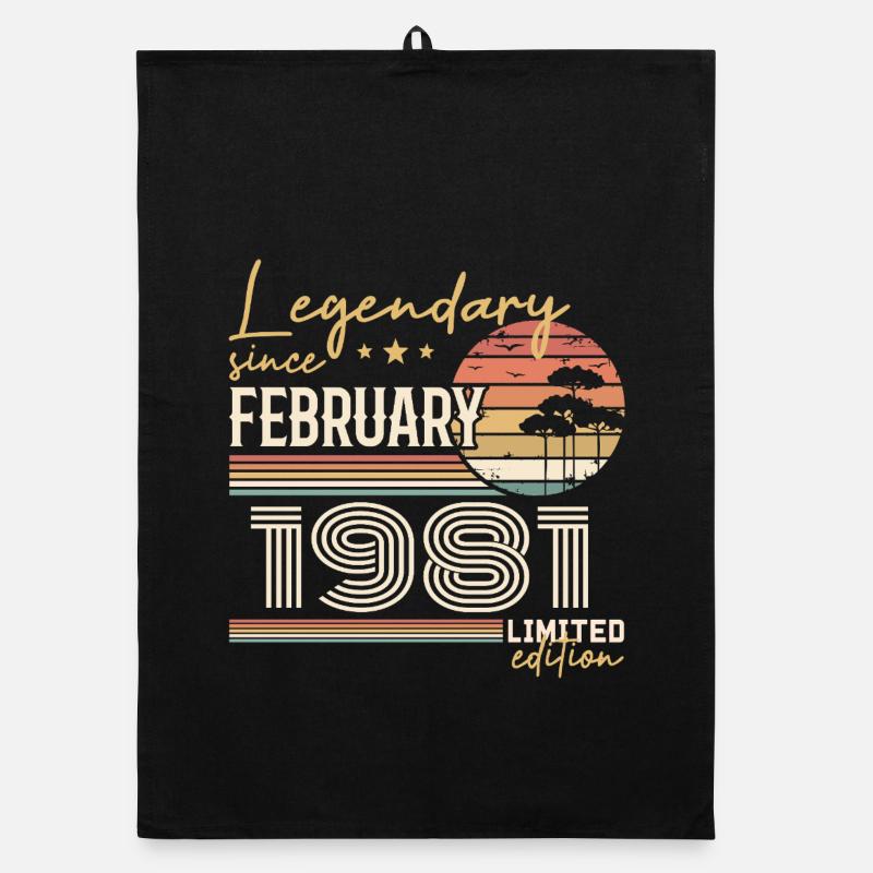 Février 1981 anniversaire 1981 légendes Février Torchon bio