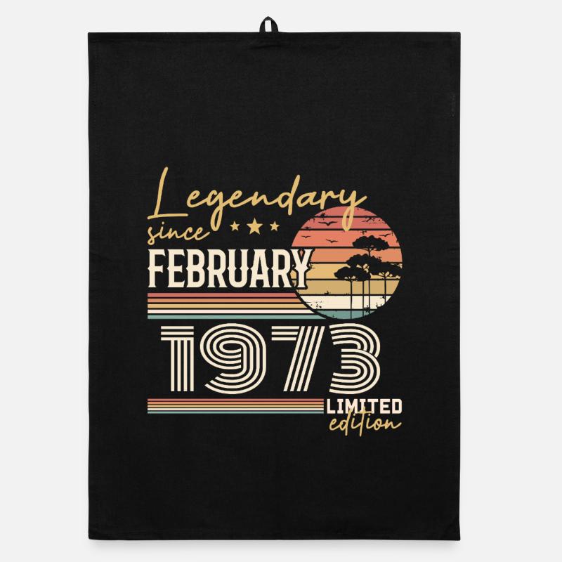Février 1973 anniversaire 1973 légendes Février Torchon bio