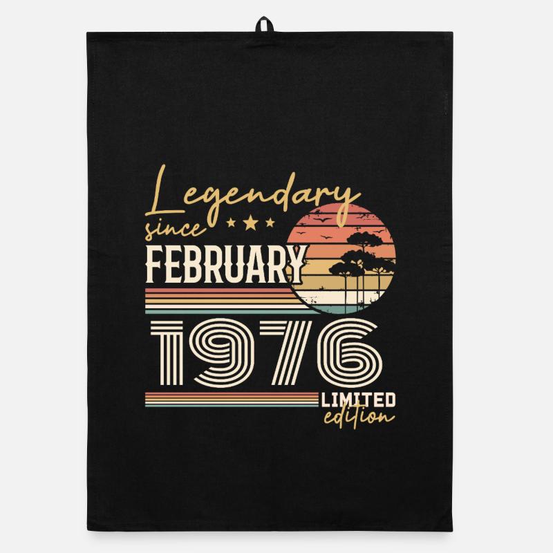 Février 1976 anniversaire 1976 légendes Février Torchon bio
