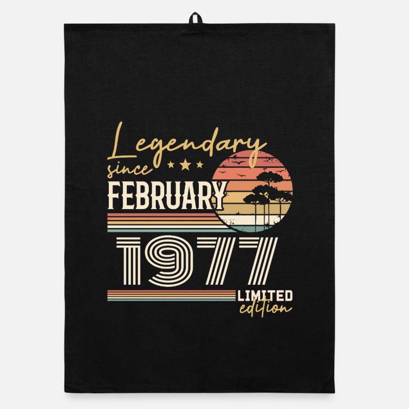 February 1977 Anniversary 1977 Legends February Organic dish towel