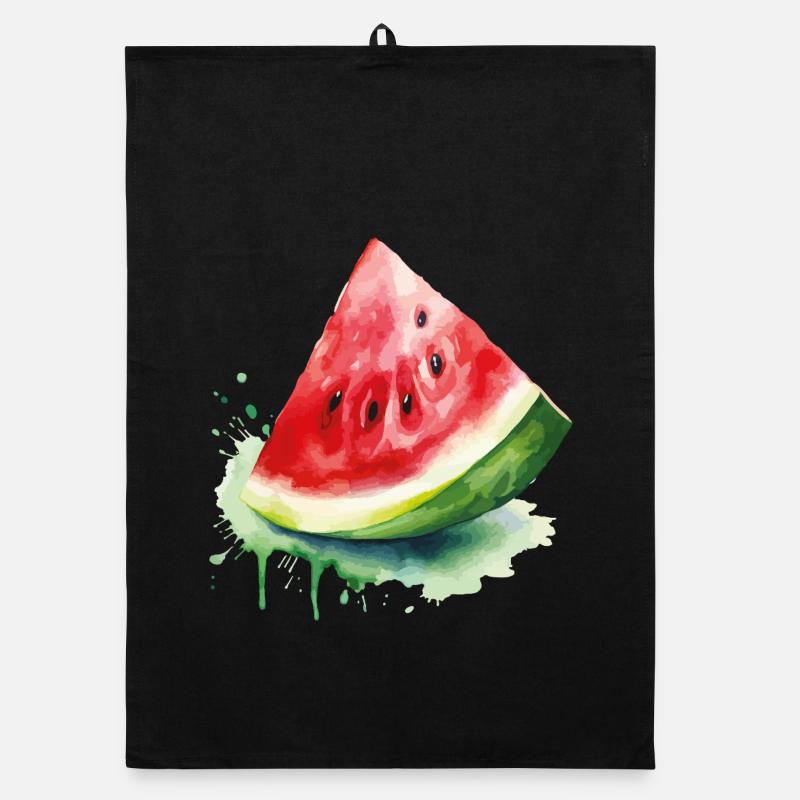 Éclaboussure d’aquarelle pastèque Torchon bio