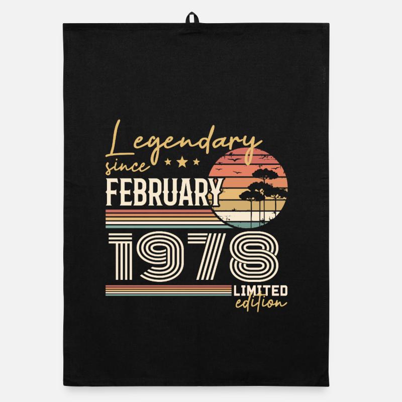 Février 1978 anniversaire 1978 légendes Février Torchon bio