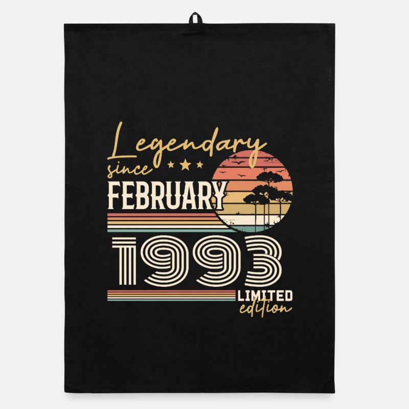 February 1993 Anniversary 1993 Legends February Organic dish towel