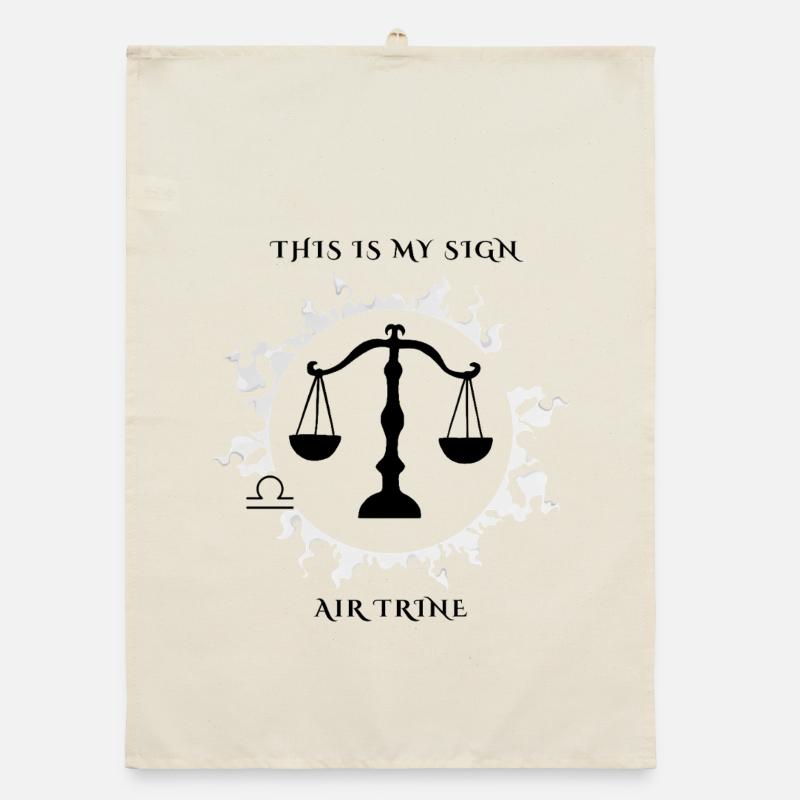 My Libra sign Organic dish towel