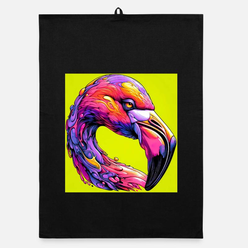 Flamant - Torchon bio - noir