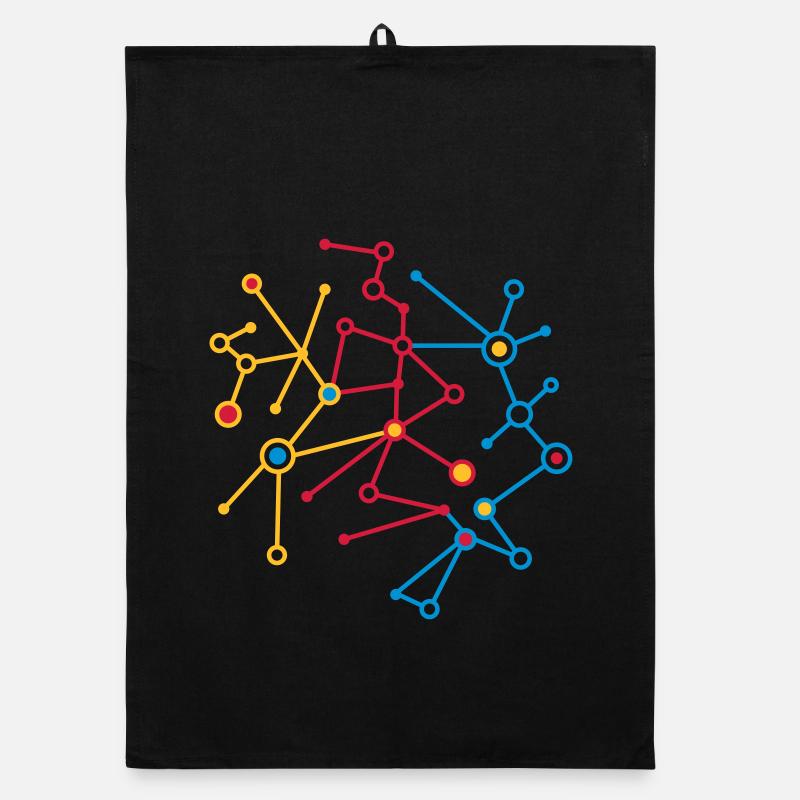 Molekül Muster Organic Geschirrtuch