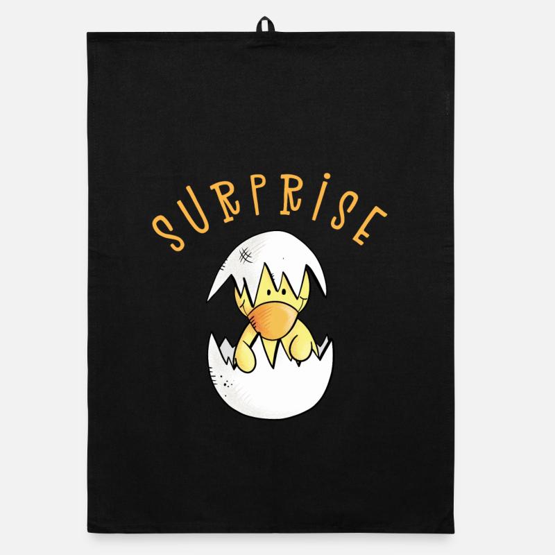 Surprise I chick egg I pregnancy gift Organic dish towel