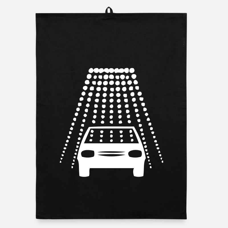 Voiture de lavage - Torchon bio - noir