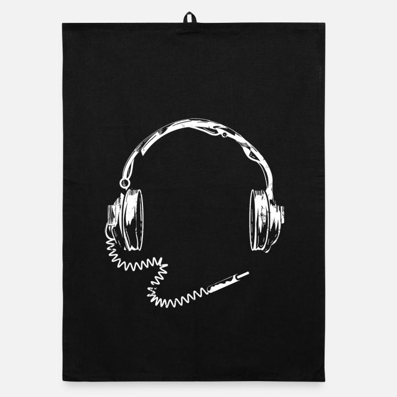 Casque rétro avec câble Torchon bio
