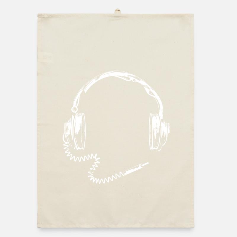 Casque rétro avec câble Torchon bio