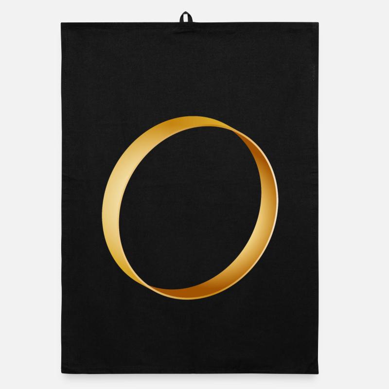 simple gold ring - wedding ring - wedding Organic dish towel