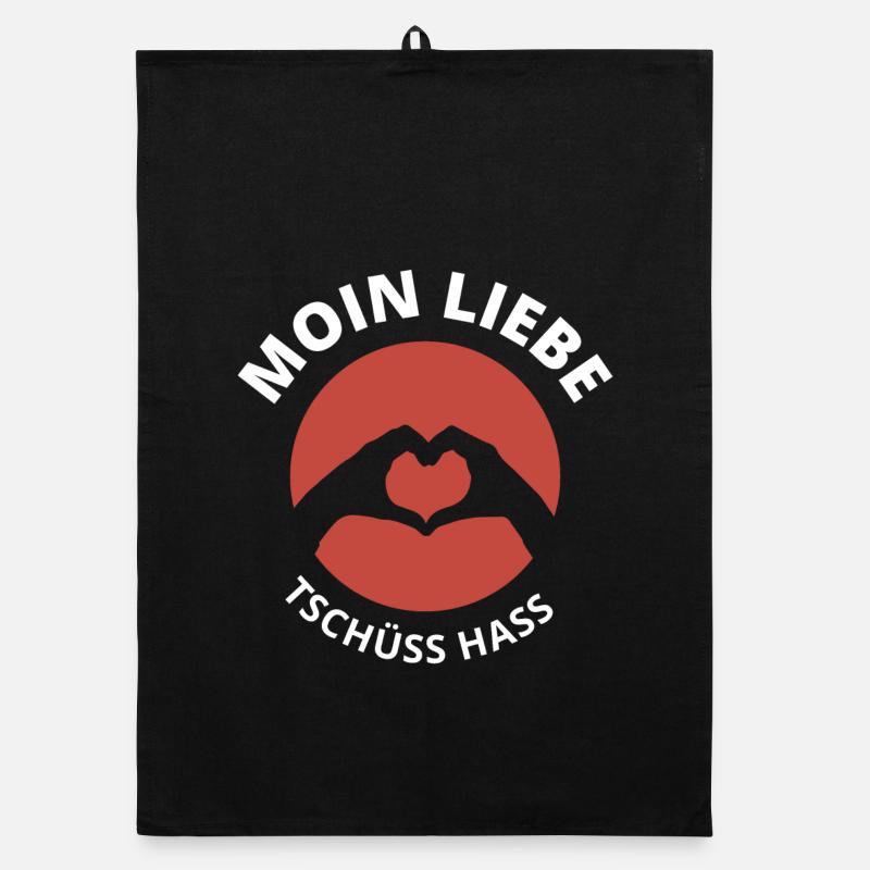 moin liebe tschüss hass Organic Geschirrtuch