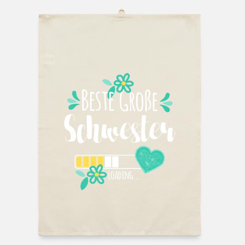Beste Große Schwester Loading Organic Geschirrtuch