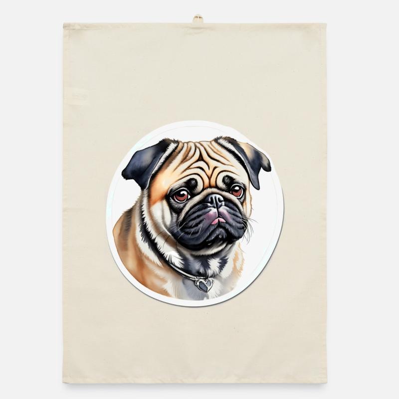 Pug Organic dish towel