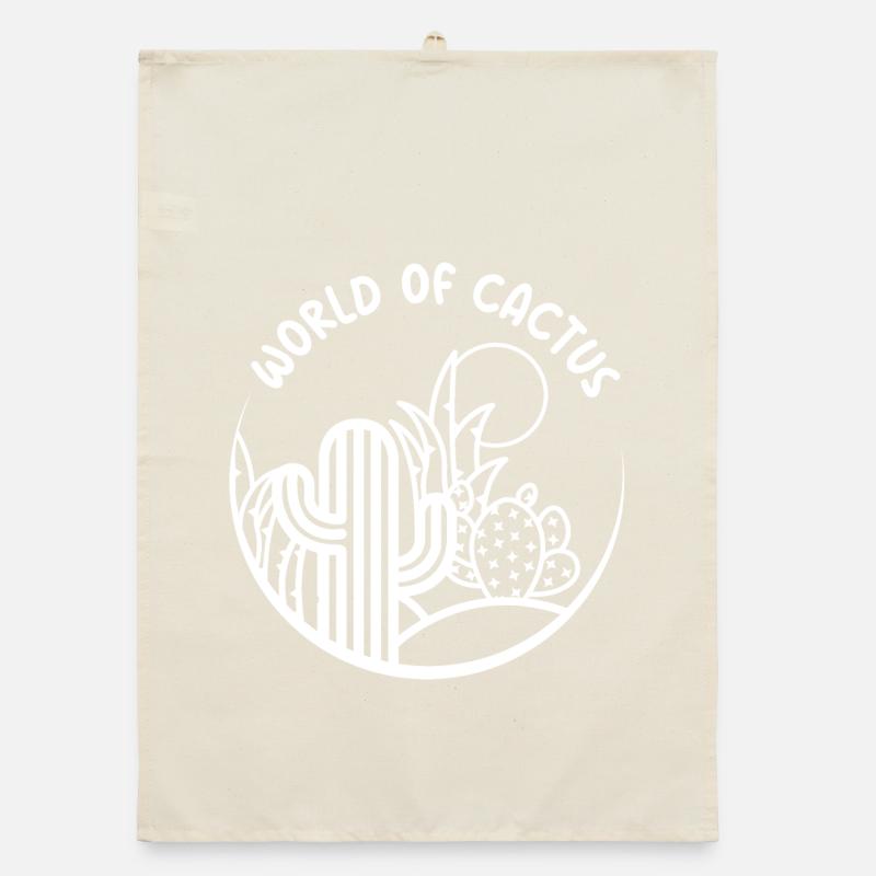 Cactus Plants Nature Landscape Desert Sun Logo Organic dish towel