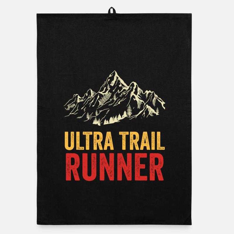 UltraTrail-Läufer - Organic Geschirrtuch - Schwarz