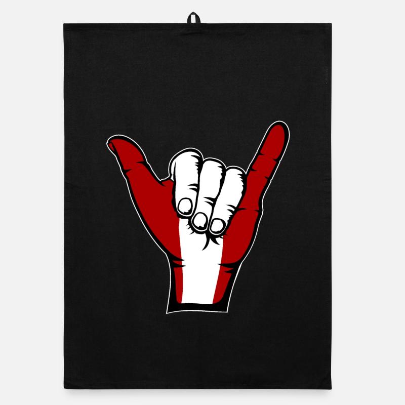Drapeau du Pérou Symbole de surf Torchon bio