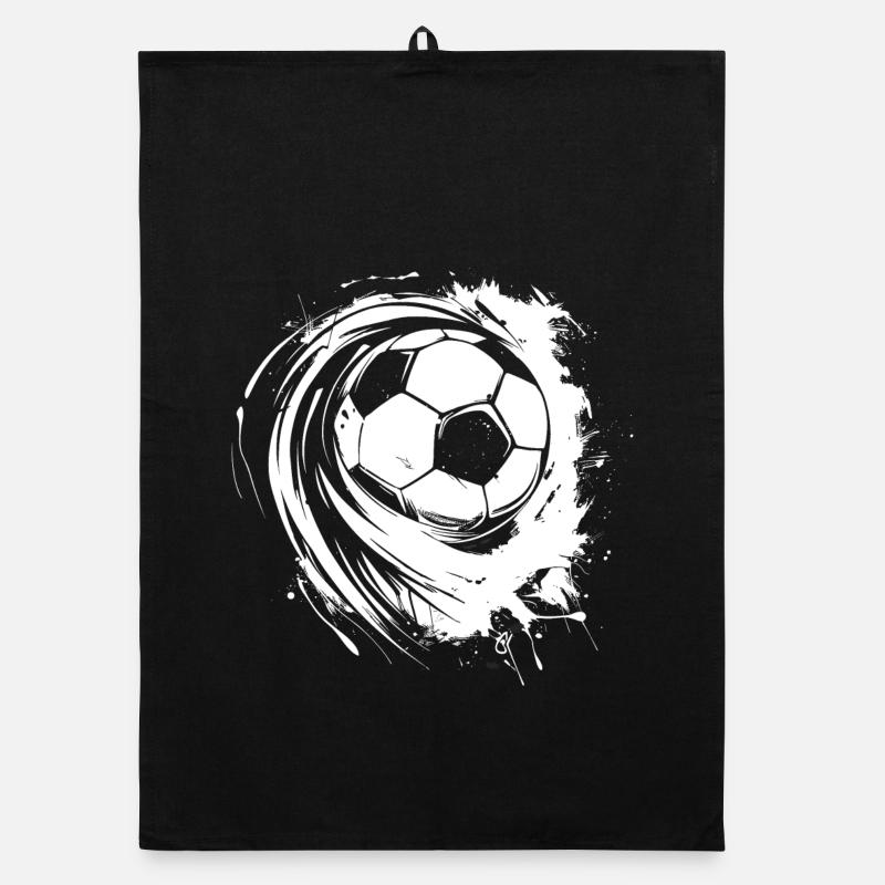 Soccer Illustration Organic dish towel