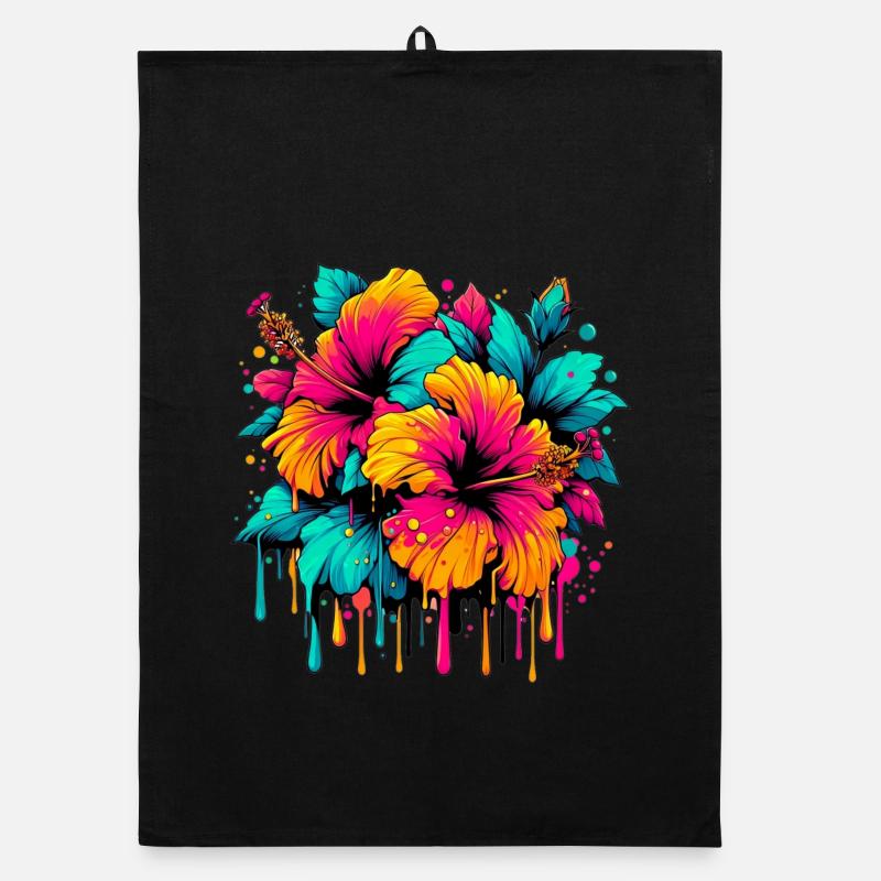 Fleurs d’hibiscus Torchon bio