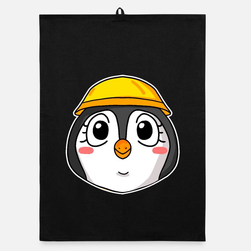 Penguin Construction Site Organic dish towel