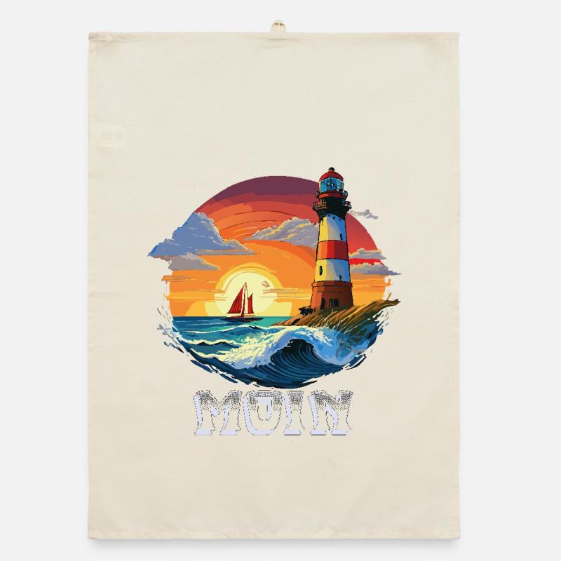 Moin Leuchtturm Organic Geschirrtuch