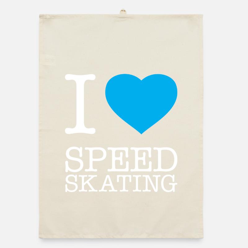 J’ADORE LE PATINAGE DE VITESSE Eisschnellauf Torchon bio
