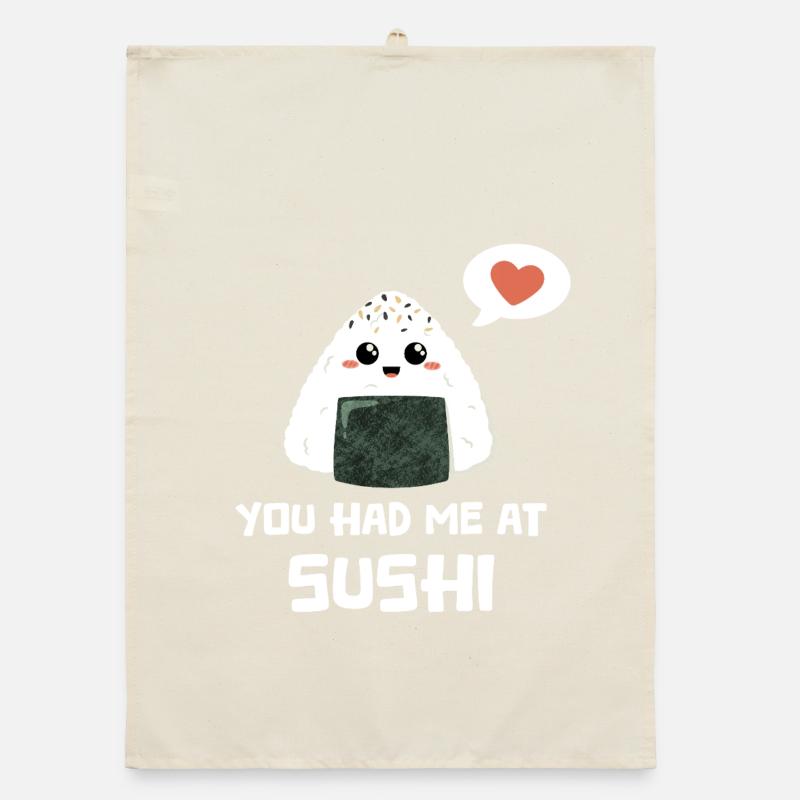 Sushi onigiri Spruch lustig Organic Geschirrtuch