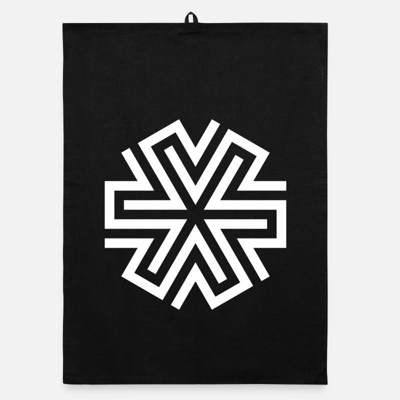 SNOWFLAKE - Organic dish towel - black