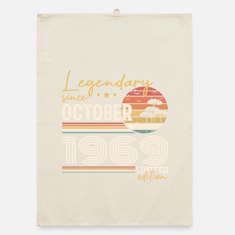 October 1969 Gift - Awesome Since October 1969 Organic dish towel