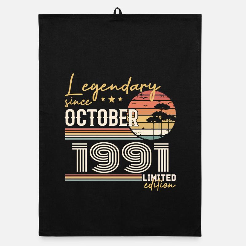 Oktober 1991 Geschenk - Genial seit Oktober 1991 Organic Geschirrtuch