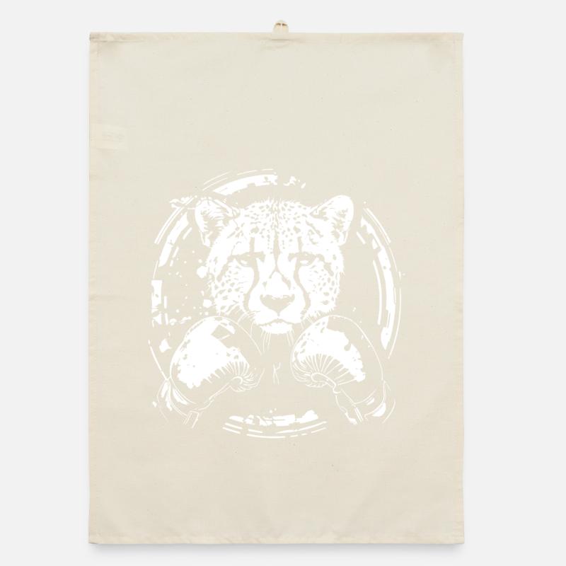 Guépard Boxer Boxe MMA Léopard Torchon bio