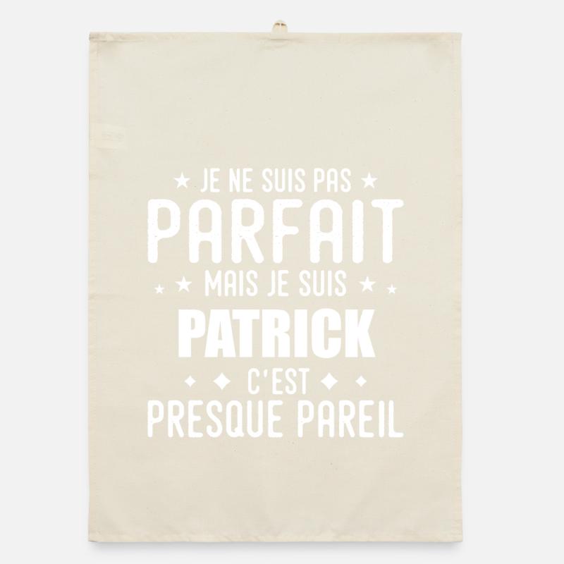 Patrick: authentisch, unvollkommen, oben, perfekt Organic Geschirrtuch