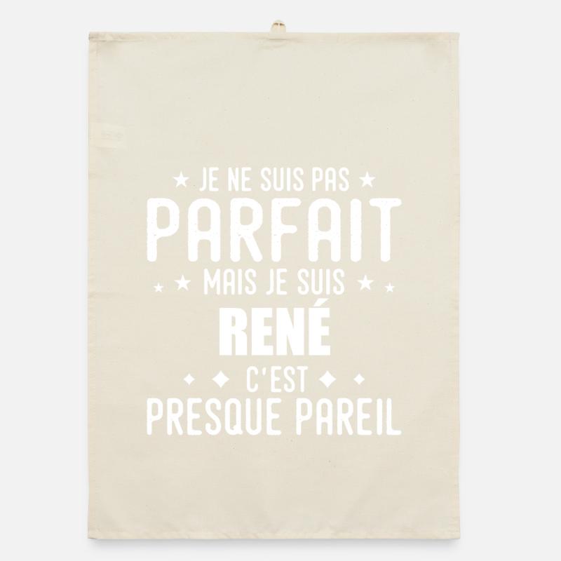 René: authentic, imperfect, top, perfection Organic dish towel