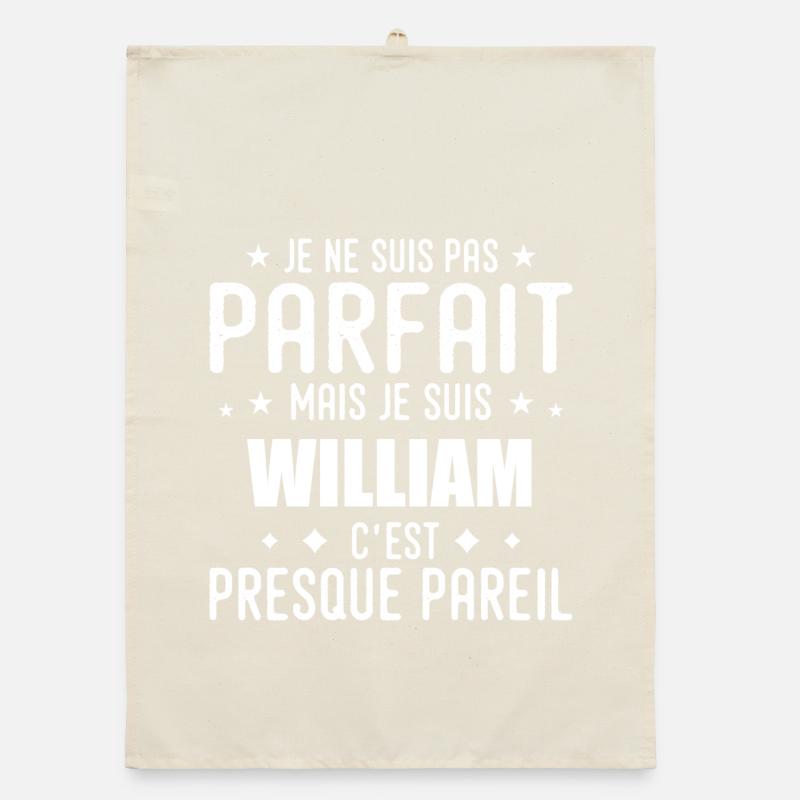 William: authentic, imperfect, top, perfection Organic dish towel