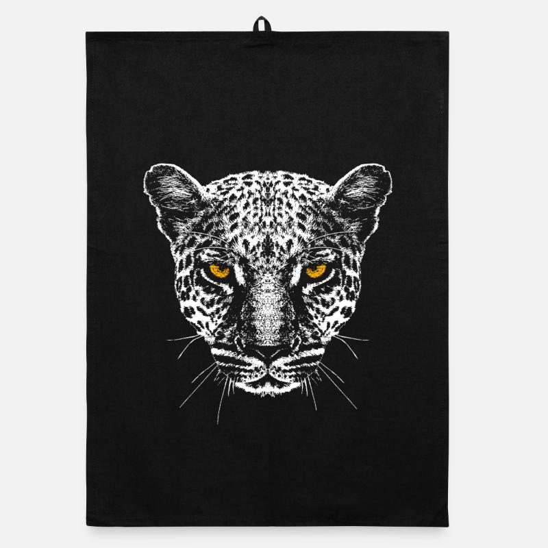 Leopard / Kopf / Augen Organic Geschirrtuch