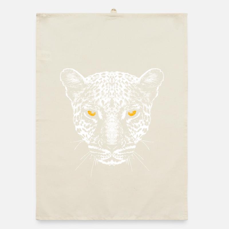 Leopard / Kopf / Augen Organic Geschirrtuch
