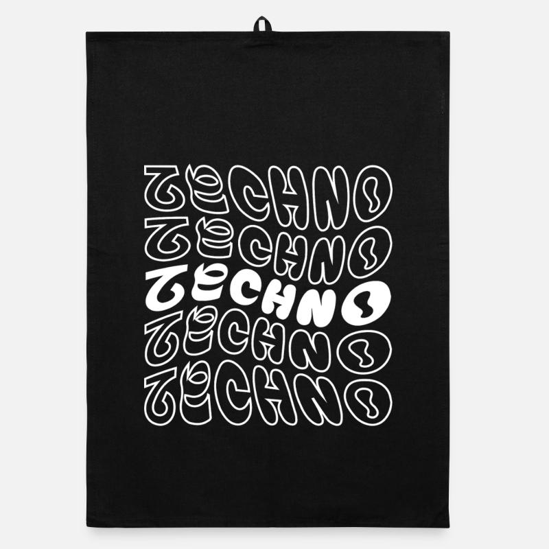 techno wavy geometric logo design Organic dish towel